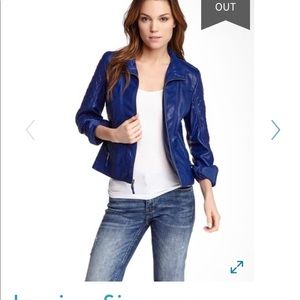 Royal Blue Jessica Simpson Vegan Leather Jacket!